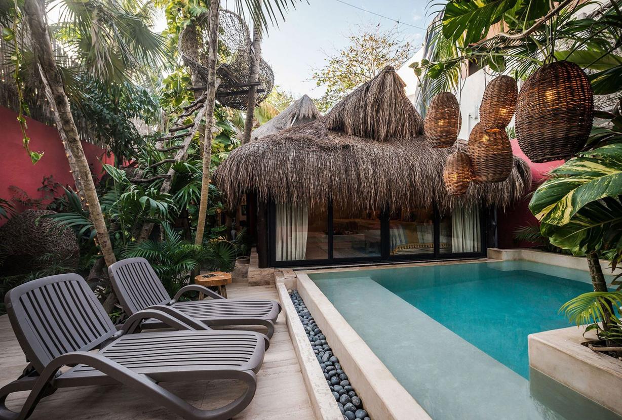 Tul037 - Splendid 3 bedroom bungalow with pool in Tulum