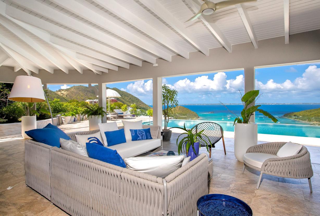 Sxm016 – Ocean-view estate with guest cottage in Anse Marcel