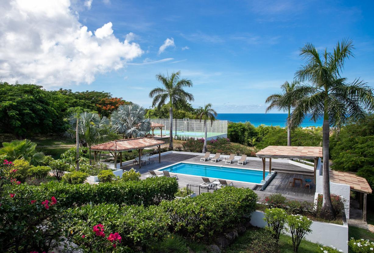 Sxm017 – Villa com vista para o mar com piscina em Terres Basses