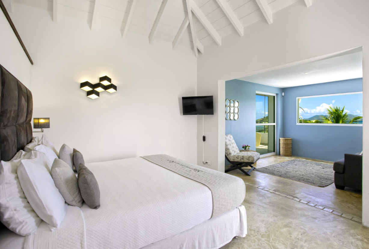 Sxm018 – Villa con vista al mar sobre acantilados en Terres Basses
