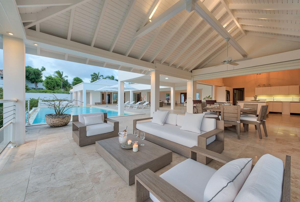 Sxm021 – Villa moderne avec vue mer à Terres Basses