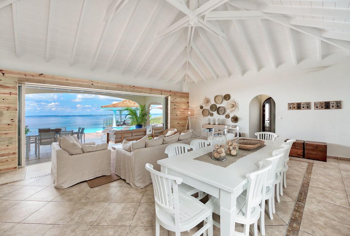 Sxm037 – Villa elegante com vista para o mar em Happy Bay
