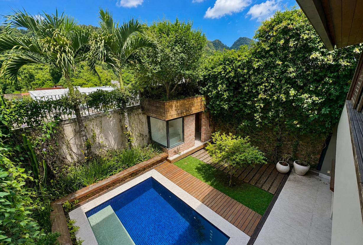 Rio382 - Magnífica Casa com Piscina e Jardim no Horto, Jardim Botânico