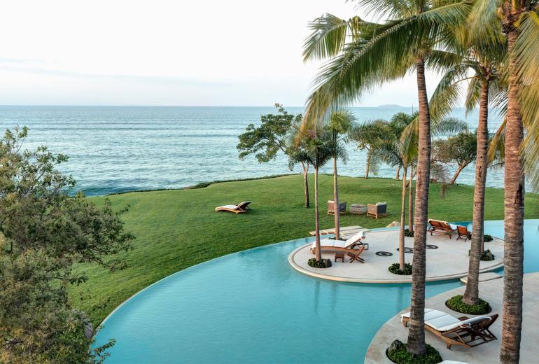 Ptm001 - Luxuosa villa beira-mar com 9 suítes em Punta Mita