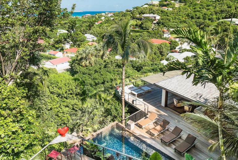 Stb004 – Villa contemporánea con vistas al mar en St. Jean